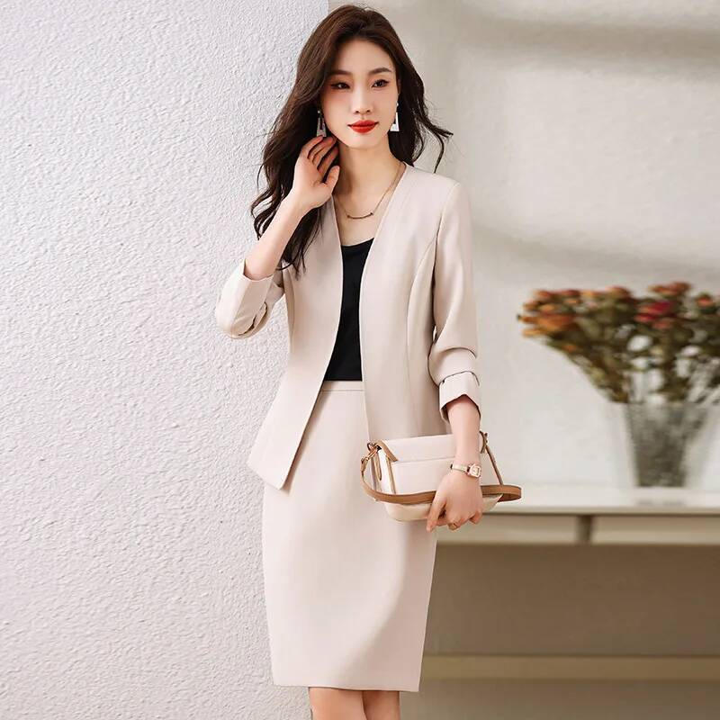 Women Formal Wear Outfits - 스커트와 재킷이 포함된 여성 정장 비즈니스