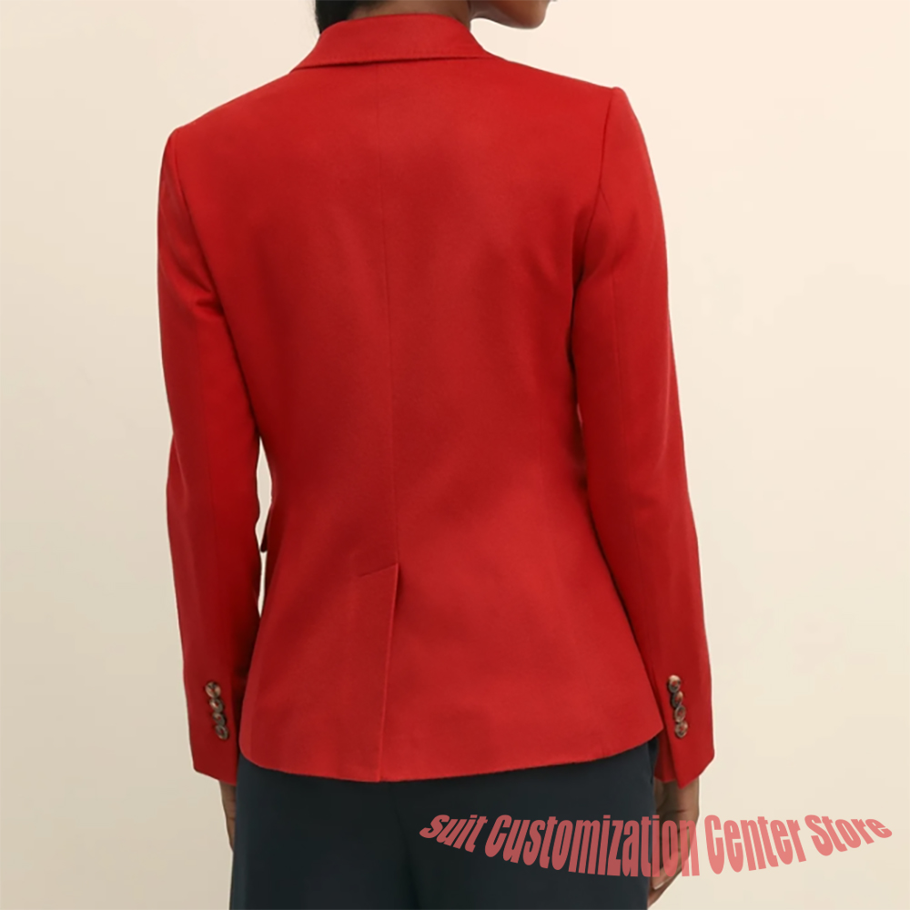여성용 네이비 울 의류 싱글 브레스티드 투피스 (재킷+ - Women Formal Wear Outfits 리뷰 및 가격