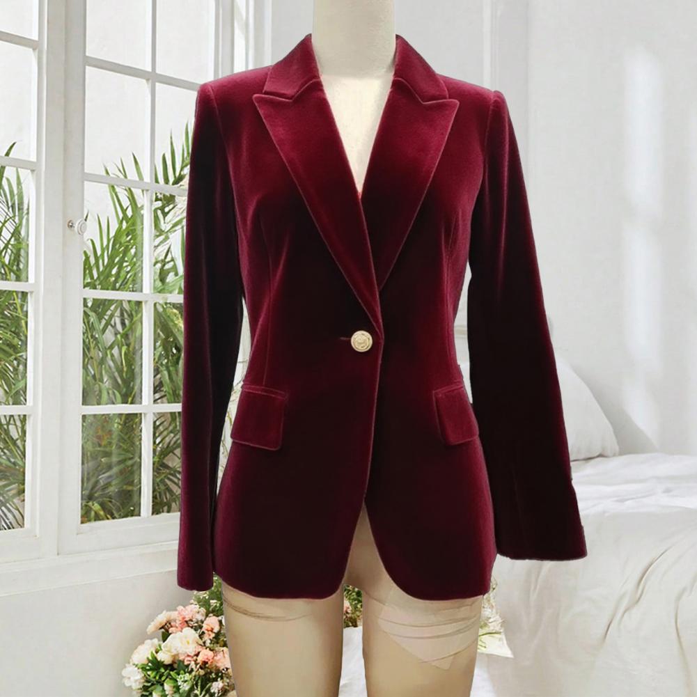 벨벳 대형 여성용 프롬 피크드 라펠 레이디 오피스 턱시 - Women'S Formal Wear Wedding Guest 리뷰 및 가격