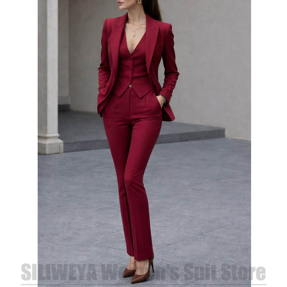 여성 3 피스 정장 세트 블레이저 조끼 바지 우아한 공 - Women Formal Wear Outfits 리뷰 및 가격