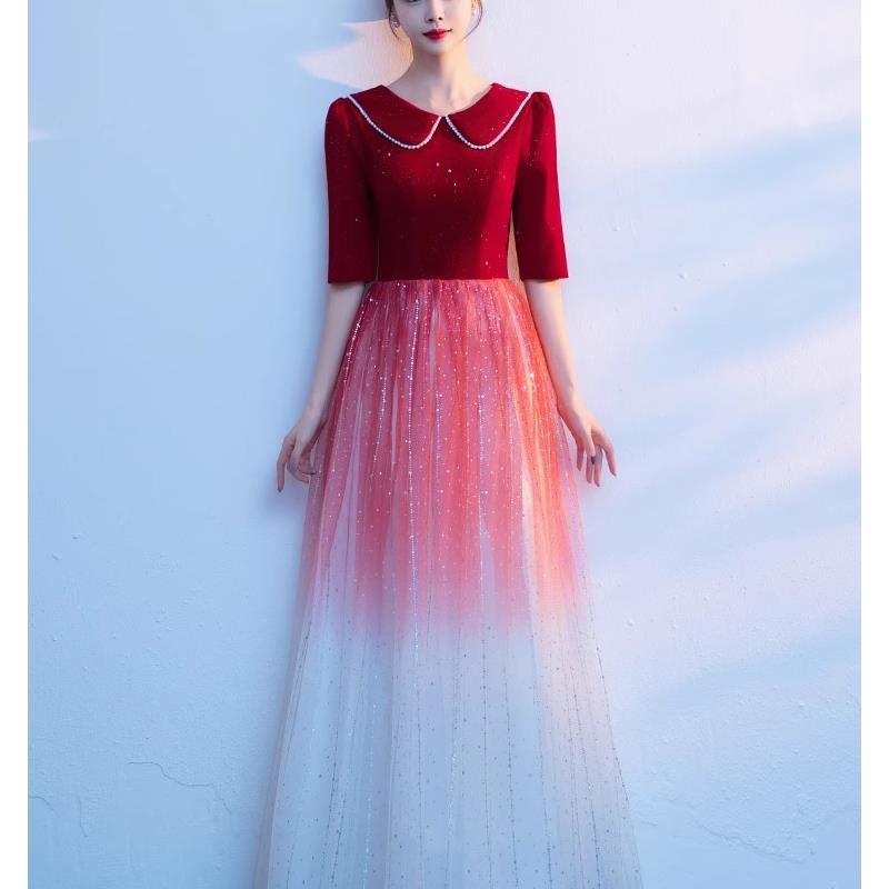 여성용 엘레 레드 이브닝 가운, 패셔너블한 공연 의상, - Women Formal Wear For Meeting 리뷰 및 가격